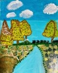 Kateřina Nedbalová_Krajina se stromy a potok_50x40cm_10000Kc_web size_PF26