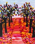Kateřina Nedbalová_Nálada_Podzimní alej_Podzimní stromy_série 2 obrazy_50x40cm_12 000 Kč_white_čtverec