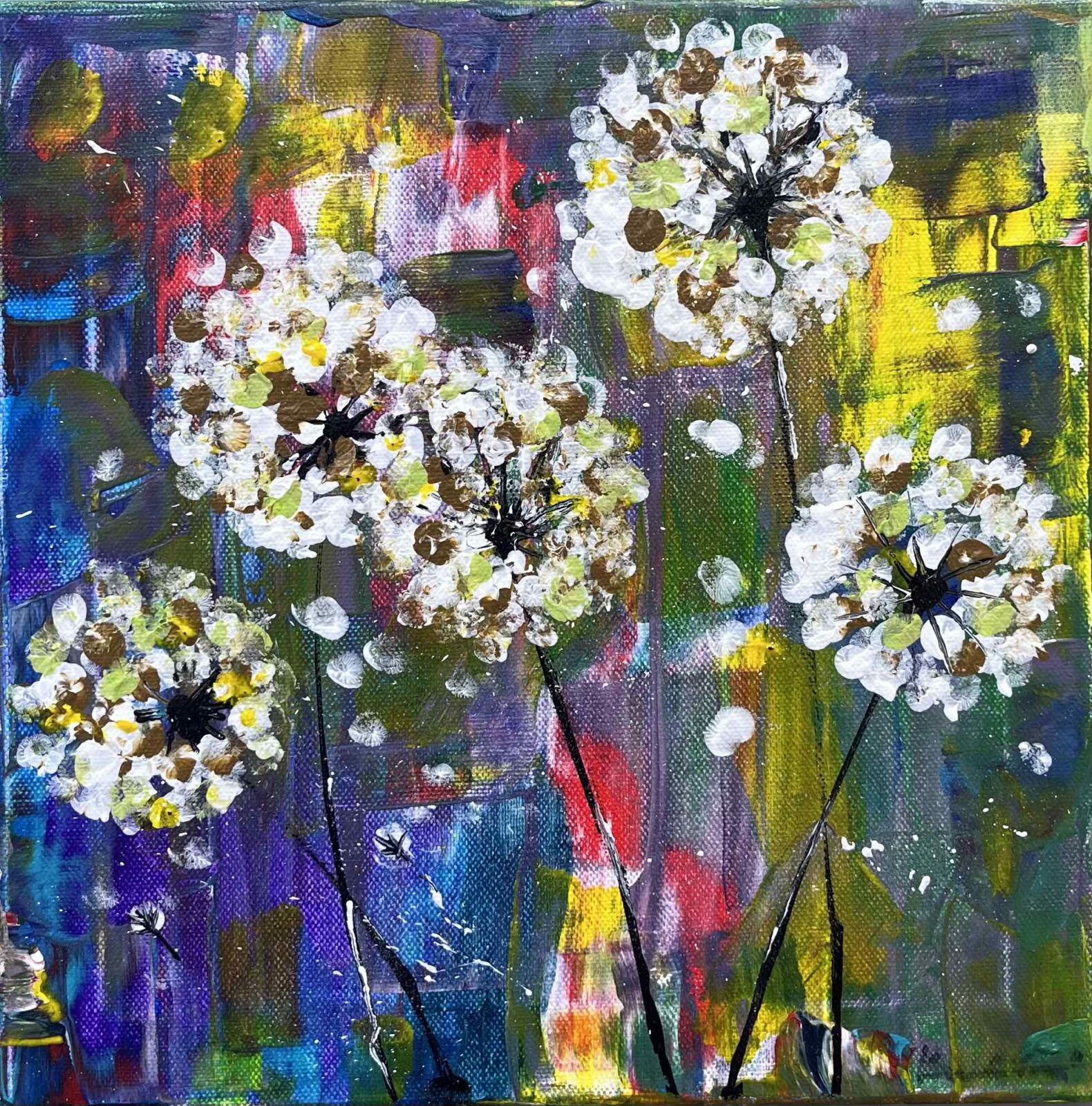 Monika Krutilová_Pampelišky_40x40cm_5000Kč_websize